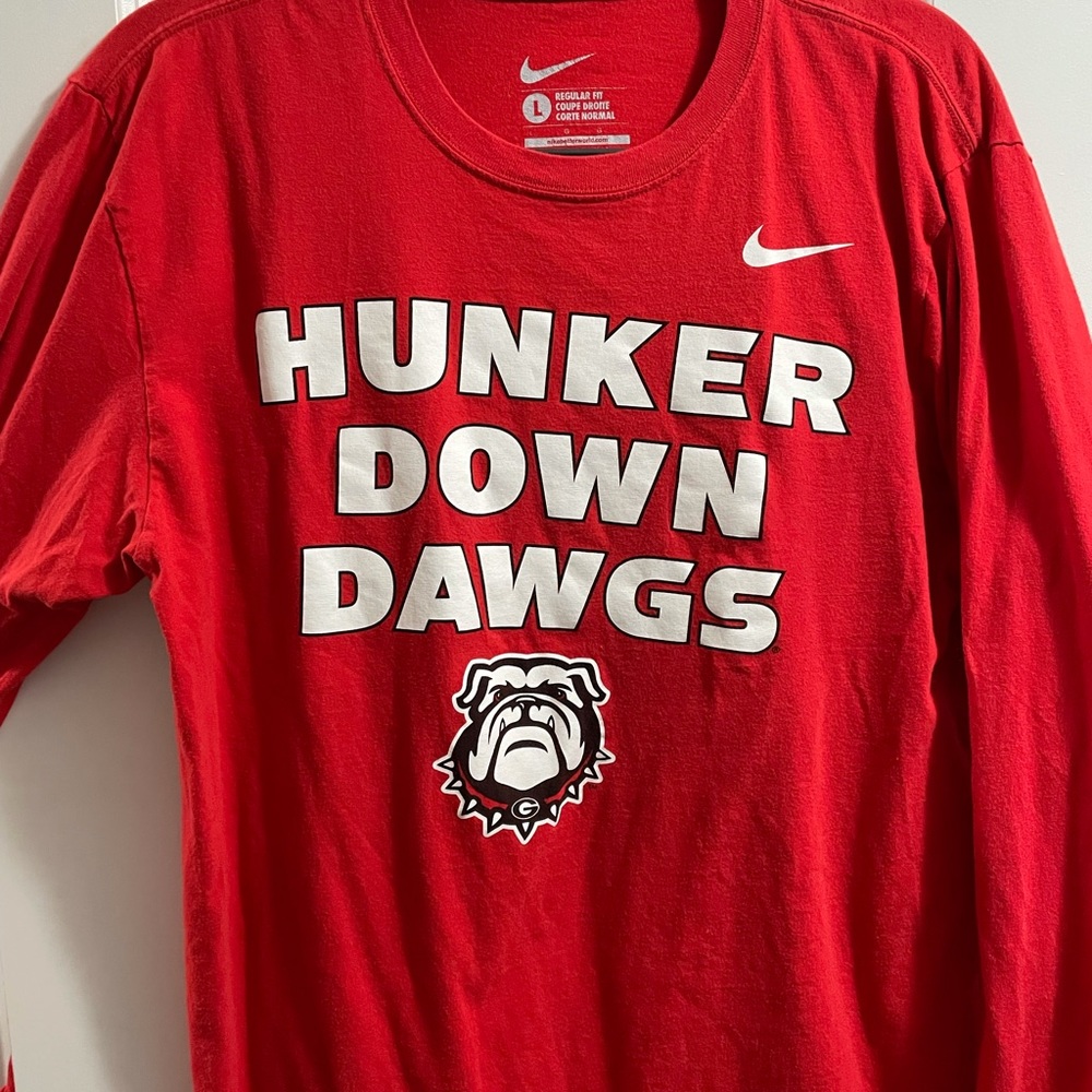 Nike UGA Bulldogs LS tee. Size Large